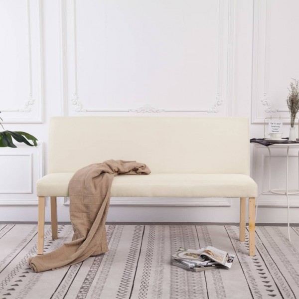 Banco de poliéster 139.5 cm color crema