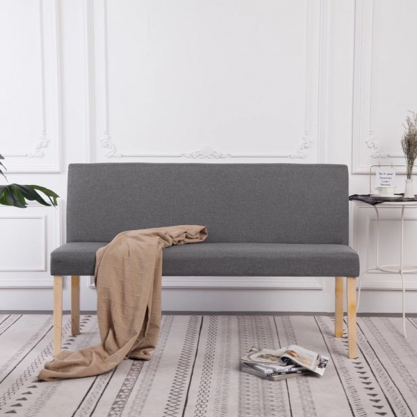 Banco de poliéster 139.5 cm gris claro
