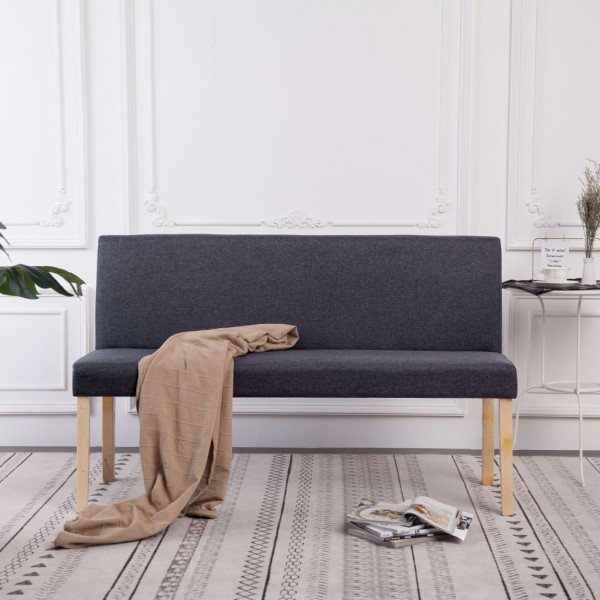 Banco de poliéster 139.5 cm gris