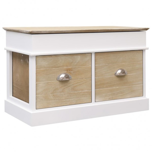 Banco de recibidor de madera de Paulownia 70x35x45 cm