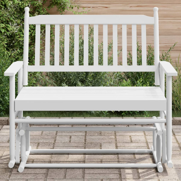 Banco deslizante madera maciza de álamo blanco 118x70x104.5 cm