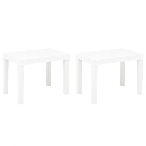 Bancos de jardín 2 unidades plástico blanco