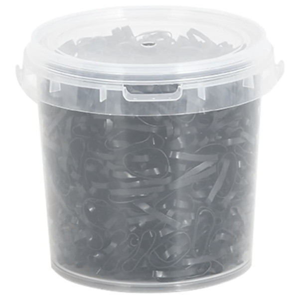 Bandas de trenzas de caballo silicona negro 1500 unidades