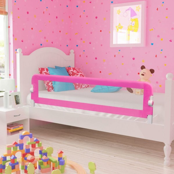 Barandilla de seguridad cama de niño 150x42 cm rosa