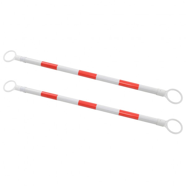 Barras retráctiles de cono de tráfico 2 uds plástico 116-197 cm