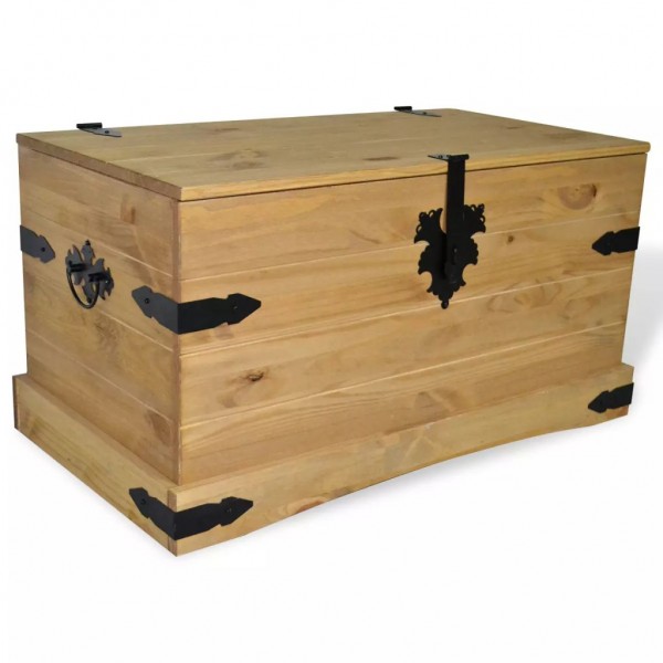 Baúl de almacenaje de madera de pino mejicana Corona Range 91x49.5x47 cm
