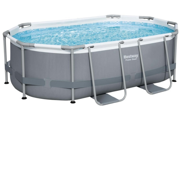 Bestway Piscina sobre el suelo ovalada Power Steel 305x200x84 cm