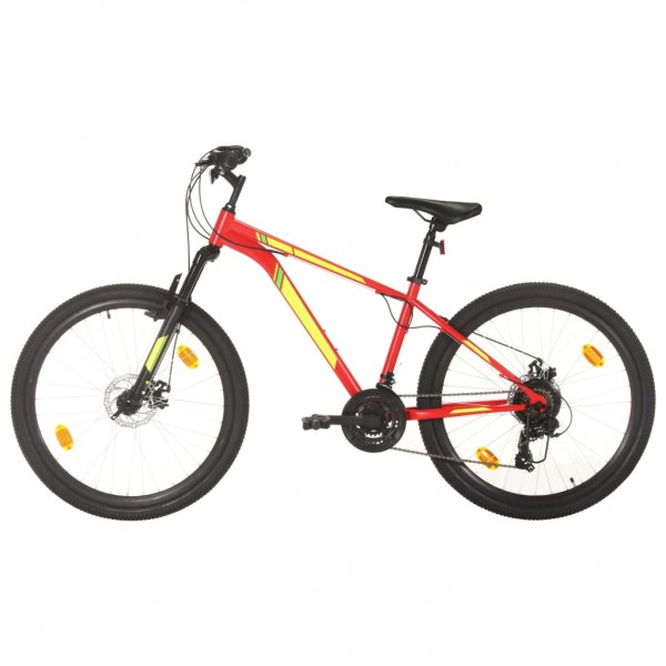 Bicicleta montaña 21 velocidades 27.5 pulgadas rueda 38 cm rojo