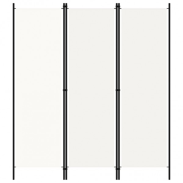 Biombo divisor de 3 paneles blanco crema 150x180 cm