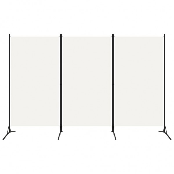 Biombo divisor de 3 paneles blanco crema 260x180 cm