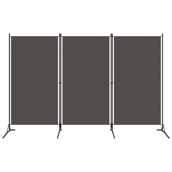 Biombo divisor de 3 paneles gris antracita 260x180 cm