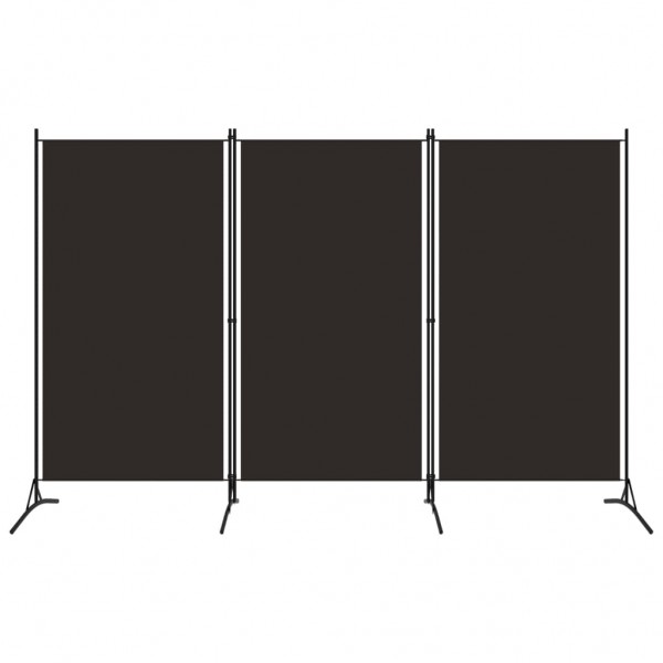 Biombo divisor de 3 paneles marrón 260x180 cm