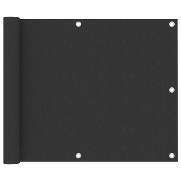 Biombo para balcón de tela oxford antracita 75x300 cm