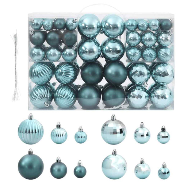 Bolas de Navidad 100 unidades verde Ø3/4/6 cm