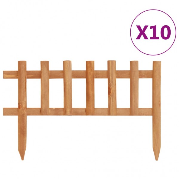 Bordes de jardín 10 unidades madera de abeto 4.4 m