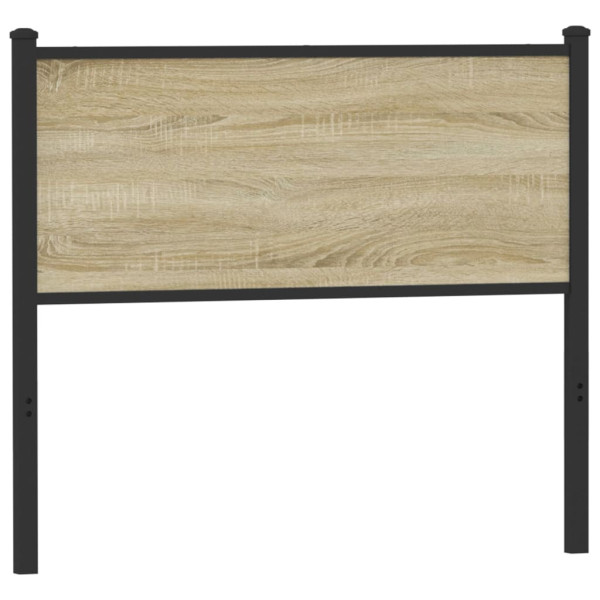 Cabecero de madera de ingeniería y acero roble Sonoma 100 cm