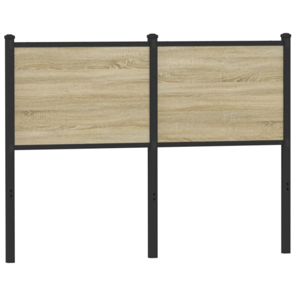 Cabecero de madera de ingeniería y acero roble Sonoma 120 cm