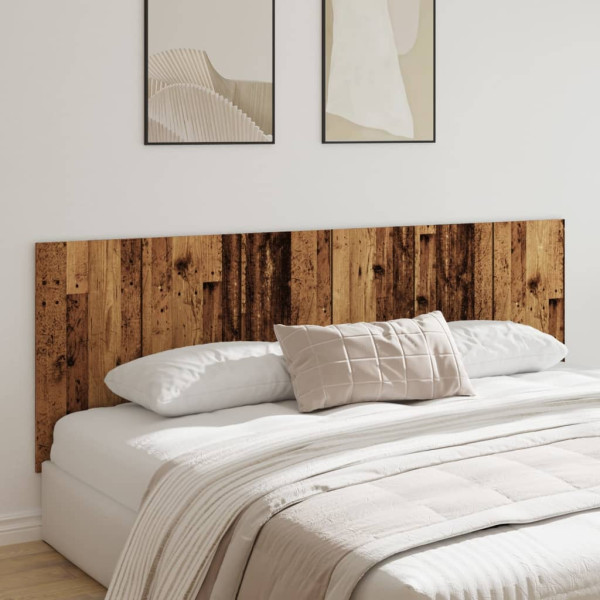 Cabecero de pared madera ingeniería envejecida 240x1.5x80 cm
