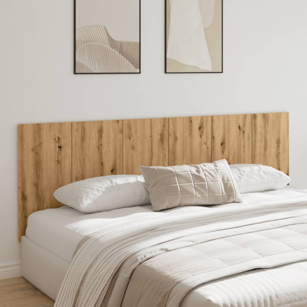 Cabecero de pared madera ingeniería roble artisian 240x1.5x80cm