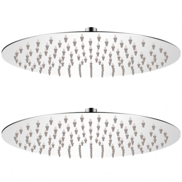Cabezal de ducha efecto lluvia 2 pzs acero inoxidable Ø 30 cm