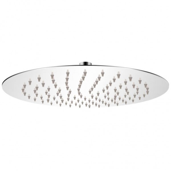 Cabezal de ducha redondo efecto lluvia acero inoxidable 25 cm