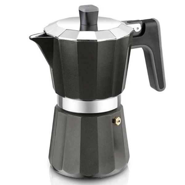 Cafetera Italiana BRA Perfecta Black 6 tazas negro