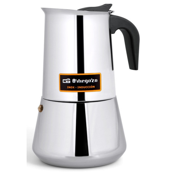 Cafetera Italiana ORBEGOZO KFI460 4 tazas acero inoxidable