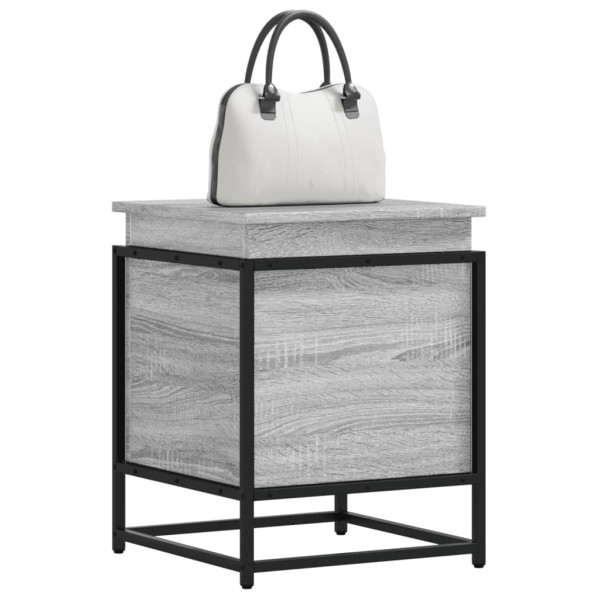 Caja de almacenaje con tapa madera gris Sonoma 40x40x51.5 cm