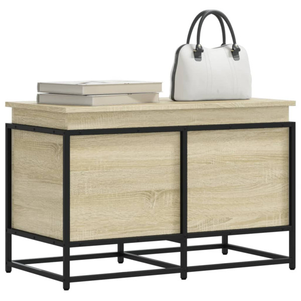 Caja de almacenaje con tapa madera roble Sonoma 80x40x51.5 cm