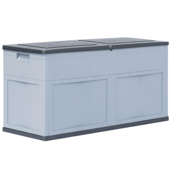 Caja de almacenamiento 320 L gris y negro