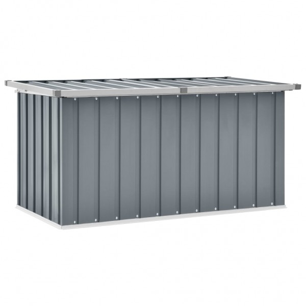 Caja de almacenamiento de jardín gris 129x67x65 cm