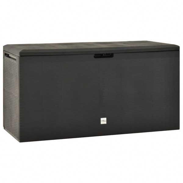 Caja de almacenamiento de jardín gris antracita 114x47x60 cm