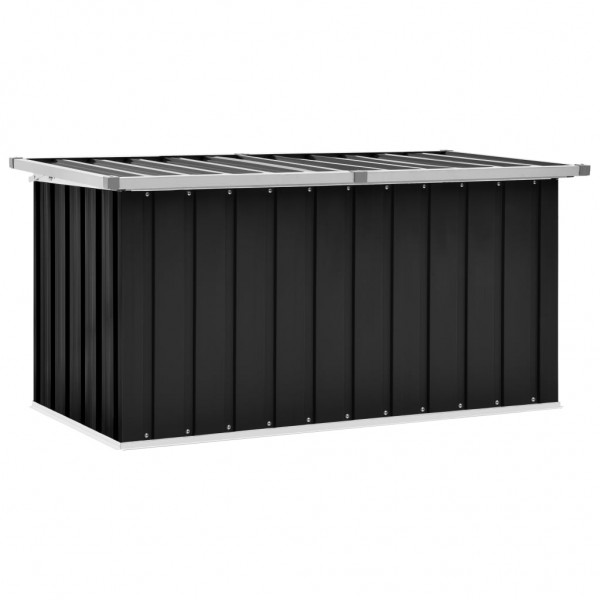 Caja de almacenamiento de jardín gris antracita 129x67x65 cm