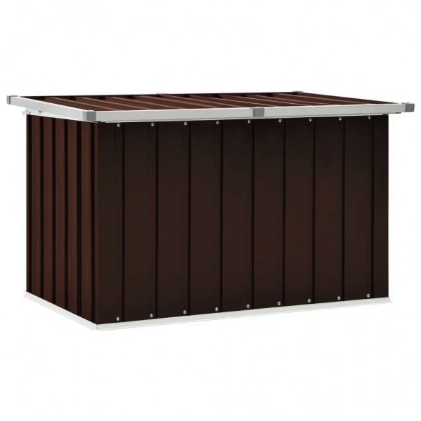 Caja de almacenamiento de jardín marrón 109x67x65 cm