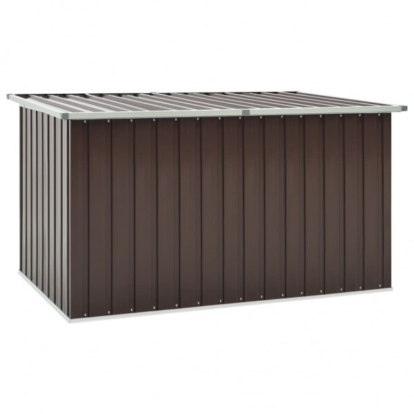 Caja de almacenamiento de jardín marrón 117x99x93 cm