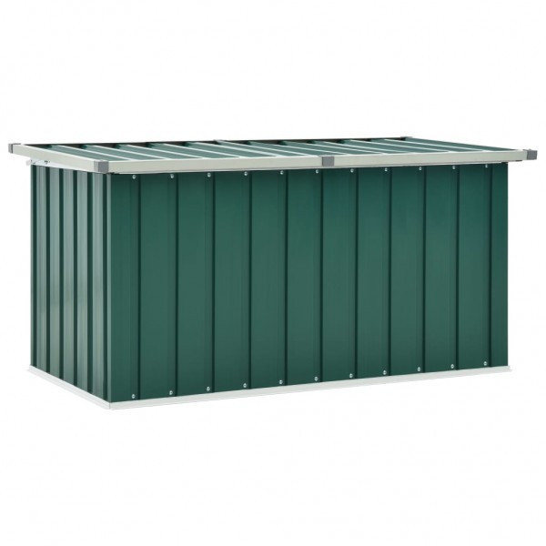 Caja de almacenamiento de jardín verde 129x67x65 cm