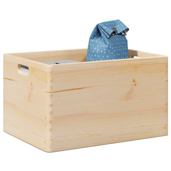 Caja de madera con asas madera maciza pino 40x30x23 cm