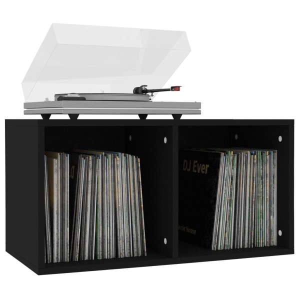 Caja para discos de vinilo madera contrachapada negro71x34x36cm