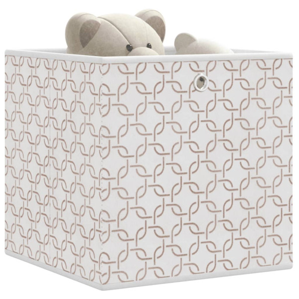 Cajas almacenaje plegables 10 uds no tejida crema 32x32x32 cm