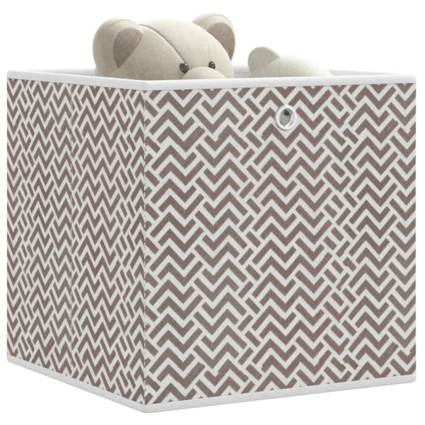 Cajas almacenaje plegables 4 uds no tejida marrón 32x32x32 cm