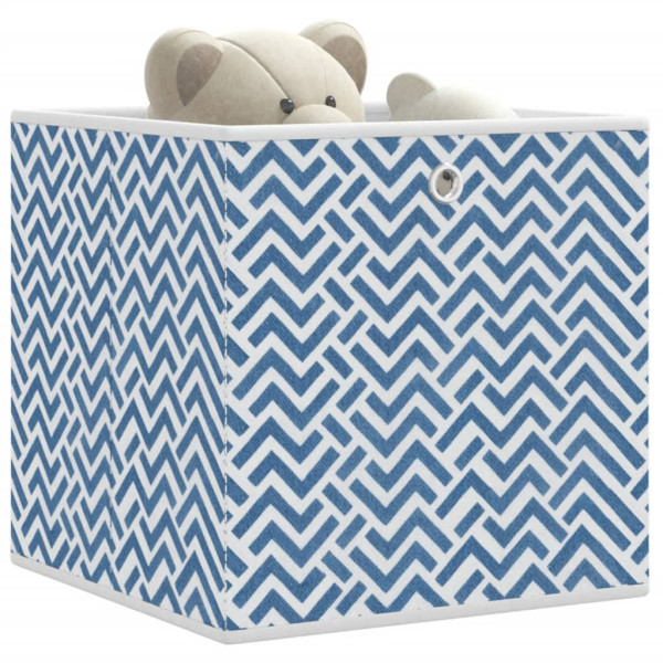 Cajas almacenaje plegables 4 uds tela no tejida azul 32x32x32cm