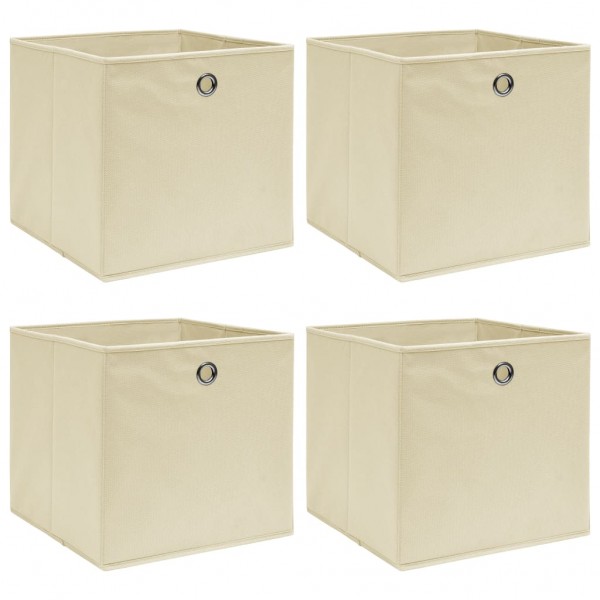 Cajas de almacenaje 4 uds tela color rema 32x32x32 cm