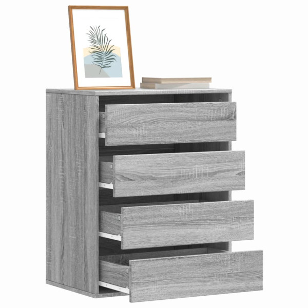 Cajonera de esquina madera ingeniería gris Sonoma 60x41x76 cm