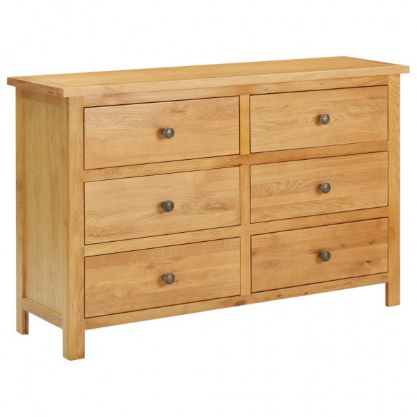 Cajonera de madera de roble macizo 105x33.5x73 cm