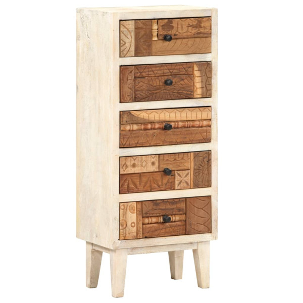 Cajonera de madera maciza reciclada 45x30x105 cm