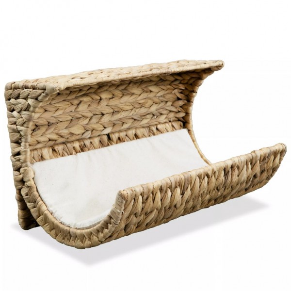 Cama para gato con cojín de jacinto de agua 37x20x20 cm