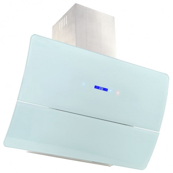 Campana extractora pared 90 cm acero inoxidable 756 m³/h blanco