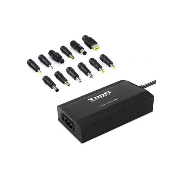 Cargador de Portátil TooQ TQLC-100BS01M 100W 12 conectores voltaje 12-24V