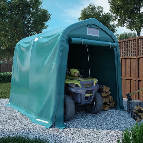 Carpa garaje de almacenamiento PVC verde 2.4x2.4 m