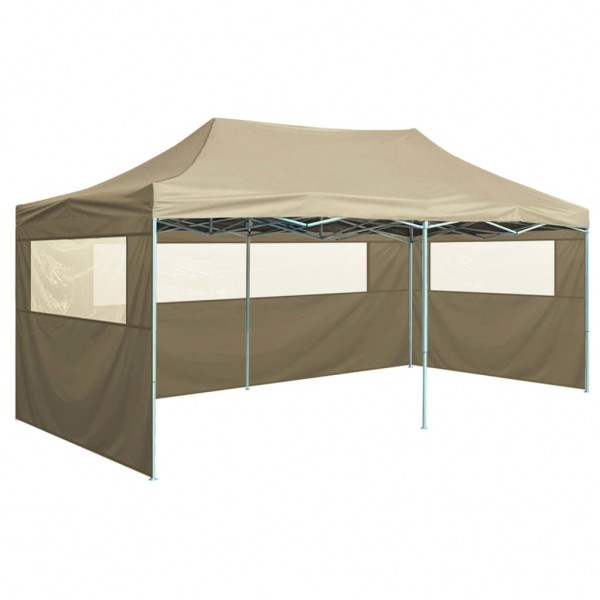 Carpa plegable profesional con 4 paredes acero color crema 3x6m
